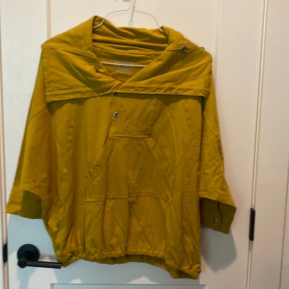 Neon Buddha. Cowl neck. 3/4 Sleeve.